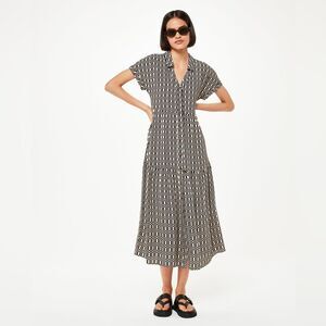 Whistles Black Link Check Print Dress in Black Multi 10 NWOT